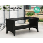 Gardeon Outdoor Sofa Set Lounge Setting Wicker Table and Chairs Garden Patio Furniture - Furniture > Outdoor > Outdoor