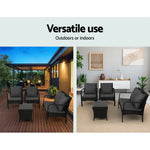 Gardeon Outdoor Sofa Set Lounge Setting Wicker Table and Chairs Garden Patio Furniture - Furniture > Outdoor > Outdoor