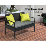 Gardeon Outdoor Sofa Set Wicker Lounge Setting Table and Chairs Storage Cover - Furniture > Outdoor > Outdoor Sofas &