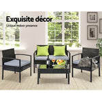 Gardeon Outdoor Sofa Set Wicker Lounge Setting Table and Chairs Patio Furniture - Furniture > Outdoor