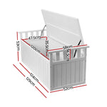 Gardeon Outdoor Storage Bench Box 129cm Wooden Garden Toy Chest Sheds Patio Furniture XL White - Furniture > Outdoor