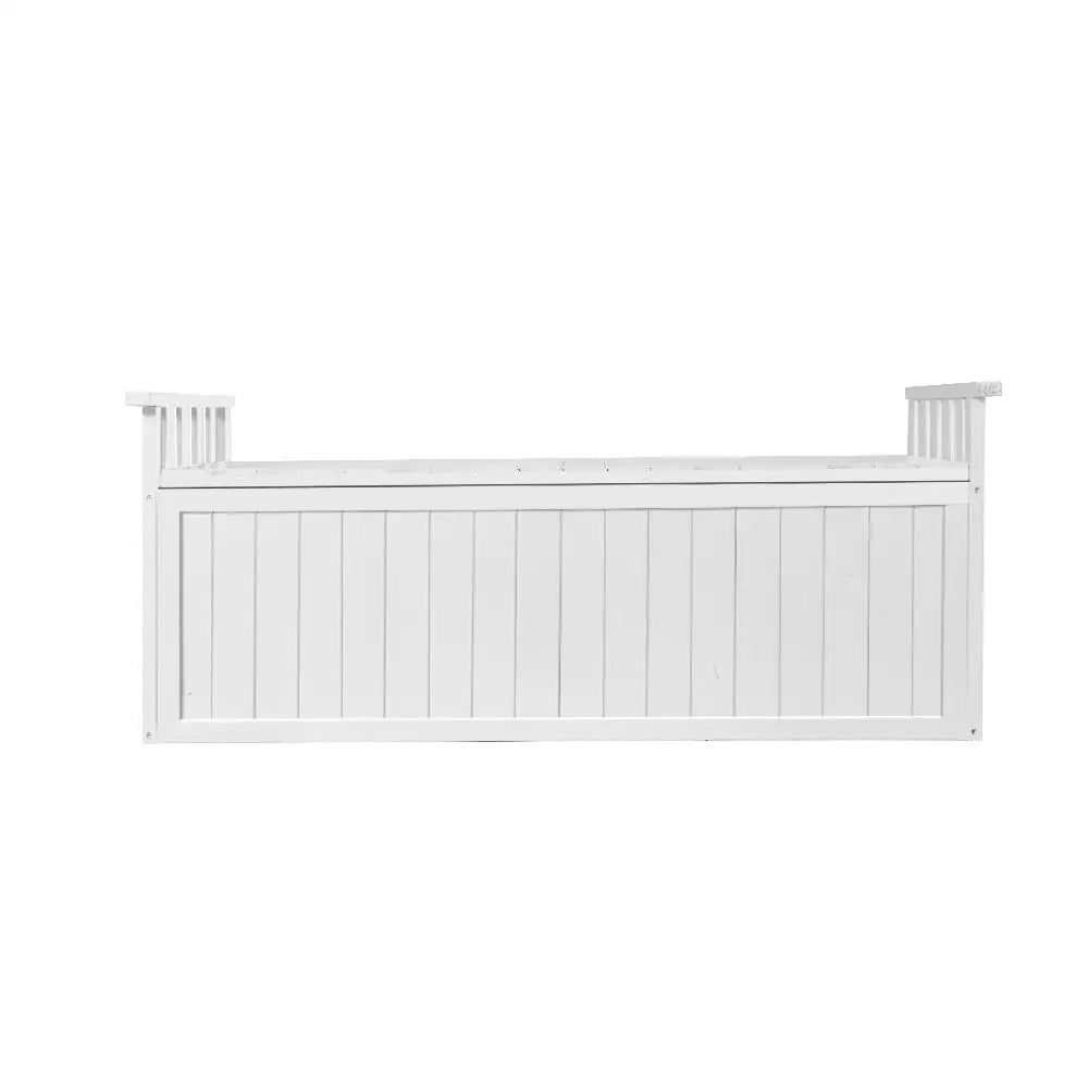 Gardeon Outdoor Storage Bench Box 129cm Wooden Garden Toy Chest Sheds Patio Furniture XL White - Furniture > Outdoor