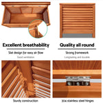 Gardeon Outdoor Storage Bench Box 210L Wooden Patio Furniture Garden Chair Seat - Home & Garden > Storage