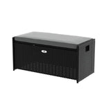 Gardeon Outdoor Storage Bench Box Wicker Garden Sheds Tools Cushion Patio Furniture Black - Furniture > Outdoor >