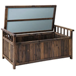 Gardeon Outdoor Storage Bench Box Wooden Garden Toy Tool Shed Patio Furniture Charcoal - Furniture > Outdoor
