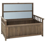 Gardeon Outdoor Storage Bench Box Wooden Garden Toy Tool Sheds Patio Furniture Brown - Furniture > Outdoor