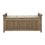 Gardeon Outdoor Storage Bench Box Wooden Garden Toy Tool Sheds Patio Furniture Brown - Furniture > Outdoor