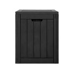 Gardeon Outdoor Storage Box 118L Container Lockable Indoor Garden Toy Tool Shed Black - Home & Garden > Storage