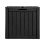 Gardeon Outdoor Storage Box 118L Container Lockable Indoor Garden Toy Tool Shed Black - Home & Garden > Storage