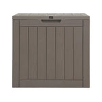Gardeon Outdoor Storage Box 118L Container Lockable Indoor Garden Toy Tool Shed Grey - Home & Garden > Storage