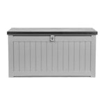 Gardeon Outdoor Storage Box 190L Container Lockable Garden Bench Tool Shed Black - Home & Garden > Storage