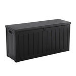Gardeon Outdoor Storage Box 240L Container Lockable Garden Bench Tool Shed Black - Home & Garden > Storage