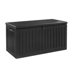 Gardeon Outdoor Storage Box 270L Container Lockable Garden Bench Tool Shed Black - Home & Garden > Storage