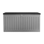 Gardeon Outdoor Storage Box 270L Container Lockable Garden Bench Tool Shed Grey - Home & Garden > Storage