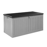 Gardeon Outdoor Storage Box 270L Container Lockable Garden Bench Tool Shed Grey - Home & Garden > Storage