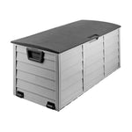Gardeon Outdoor Storage Box 290L Lockable Organiser Garden Deck Shed Tool Black - Home & Garden > Storage