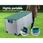 Gardeon Outdoor Storage Box 290L Lockable Organiser Garden Deck Shed Tool Green - Home & Garden > Storage