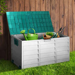 Gardeon Outdoor Storage Box 290L Lockable Organiser Garden Deck Shed Tool Green - Home & Garden > Storage