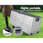 Gardeon Outdoor Storage Box 290L Lockable Organiser Garden Deck Shed Tool Grey - Home & Garden > Storage