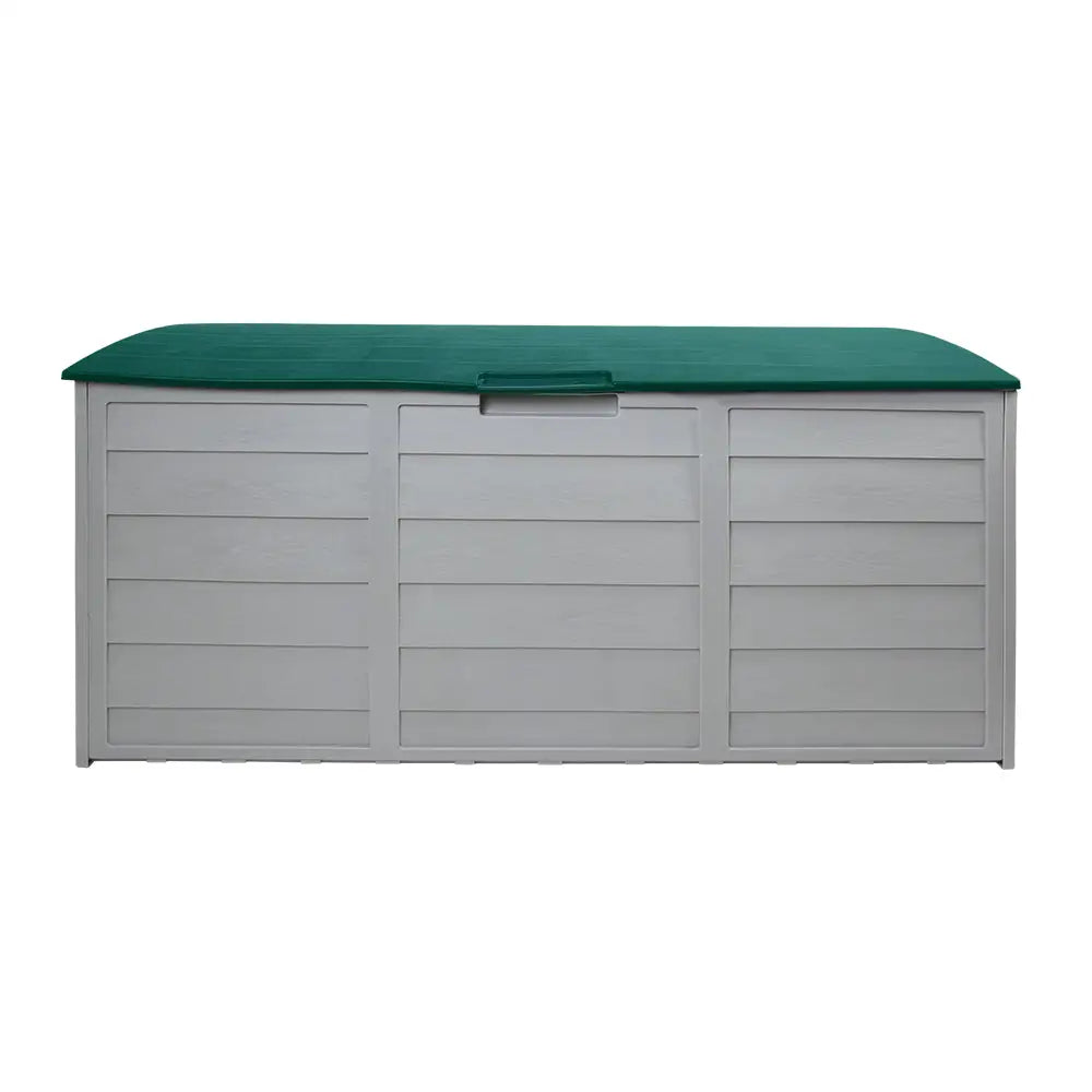 Gardeon Outdoor Storage Box 290L Lockable Organiser Garden Deck Shed Tool Green - Home & Garden > Storage