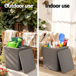 Gardeon Outdoor Storage Box 43L Container Side Table Garden Bench Tool Sheds - Home & Garden > Storage