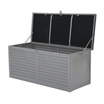 Gardeon Outdoor Storage Box 490L Container Lockable Garden Bench Tools Toy Shed Black - Home & Garden > Storage