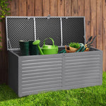 Gardeon Outdoor Storage Box 490L Container Lockable Garden Bench Tools Toy Shed Black - Home & Garden > Storage