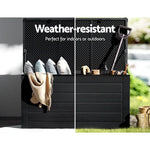Gardeon Outdoor Storage Box 680L Container Lockable Garden Bench Shed Tool All Black - Home & Garden > Storage