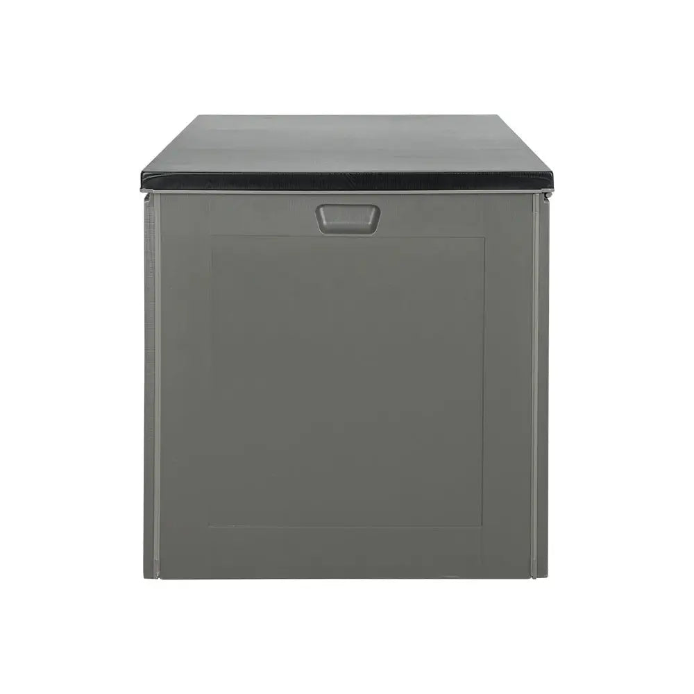Gardeon Outdoor Storage Box 680L Container Lockable Garden Bench Tool Shed Black - Home & Garden > Storage