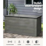 Gardeon Outdoor Storage Box 680L Container Lockable Garden Bench Tool Shed Black - Home & Garden > Storage