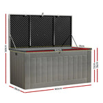 Gardeon Outdoor Storage Box 830L Container Lockable Garden Bench Tool Shed Black - Home & Garden > Storage