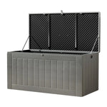 Gardeon Outdoor Storage Box 830L Container Lockable Garden Bench Tool Shed Black - Home & Garden > Storage