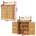 Gardeon Outdoor Storage Box Potting Bench Table Shelf Chest Garden Shed - Home & Garden > Storage