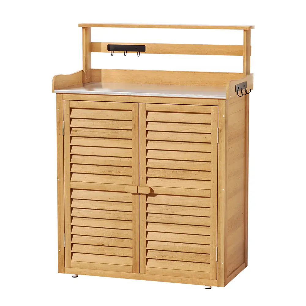 Gardeon Outdoor Storage Box Potting Bench Table Shelf Chest Garden Shed - Home & Garden > Storage