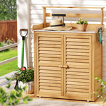 Gardeon Outdoor Storage Box Potting Bench Table Shelf Chest Garden Shed - Home & Garden > Storage