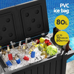 Gardeon Outdoor Storage Cabinet Box 80L Ice Bucket Cooler Rolling Serving Cart Kitchen Trolley - Furniture > Outdoor >