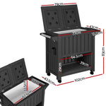 Gardeon Outdoor Storage Cabinet Box 80L Ice Bucket Cooler Rolling Serving Cart Kitchen Trolley - Furniture > Outdoor >