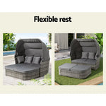 Gardeon Outdoor Sun Lounge Setting Patio Furniture Wicker Sofa Garden Day Bed - Furniture > Outdoor