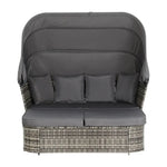 Gardeon Outdoor Sun Lounge Setting Patio Furniture Wicker Sofa Garden Day Bed - Furniture > Outdoor