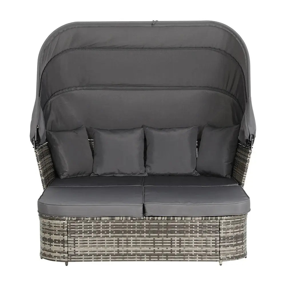 Gardeon Outdoor Sun Lounge Setting Patio Furniture Wicker Sofa Garden Day Bed - Furniture > Outdoor