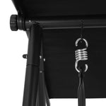 Gardeon Outdoor Swing Chair Garden Bench Furniture Canopy 2 Seater Black - Furniture > Outdoor