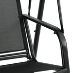 Gardeon Outdoor Swing Chair Garden Bench Furniture Canopy 2 Seater Black - Furniture > Outdoor