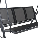 Gardeon Outdoor Swing Chair Garden Bench Furniture Canopy 3 Seater Mesh Black - Furniture > Outdoor