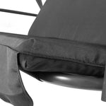 Gardeon Outdoor Swing Chair Garden Bench Furniture Canopy 3 Seater Black - Home & Garden > Garden Furniture