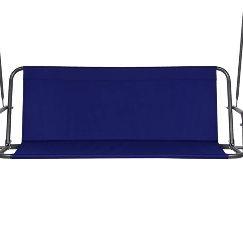 Gardeon Outdoor Swing Chair Garden Bench Furniture Canopy 3 Seater Navy - Furniture > Outdoor