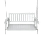 Gardeon Porch Swing Chair with Chain Garden Bench Outdoor Furniture Wooden White - Furniture > Outdoor