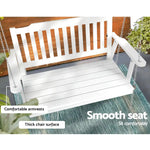 Gardeon Porch Swing Chair with Chain Garden Bench Outdoor Furniture Wooden White - Furniture > Outdoor