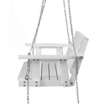 Gardeon Porch Swing Chair with Chain Outdoor Furniture 3 Seater Bench Wooden White - Furniture > Outdoor