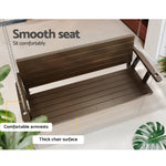 Gardeon Porch Swing Chair with Chain Outdoor Furniture 3 Seater Bench Wooden Brown - Furniture > Outdoor