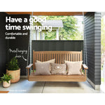 Gardeon Porch Swing Chair With Chain Outdoor Furniture Wooden Bench 2 Seat Teak - Furniture > Outdoor